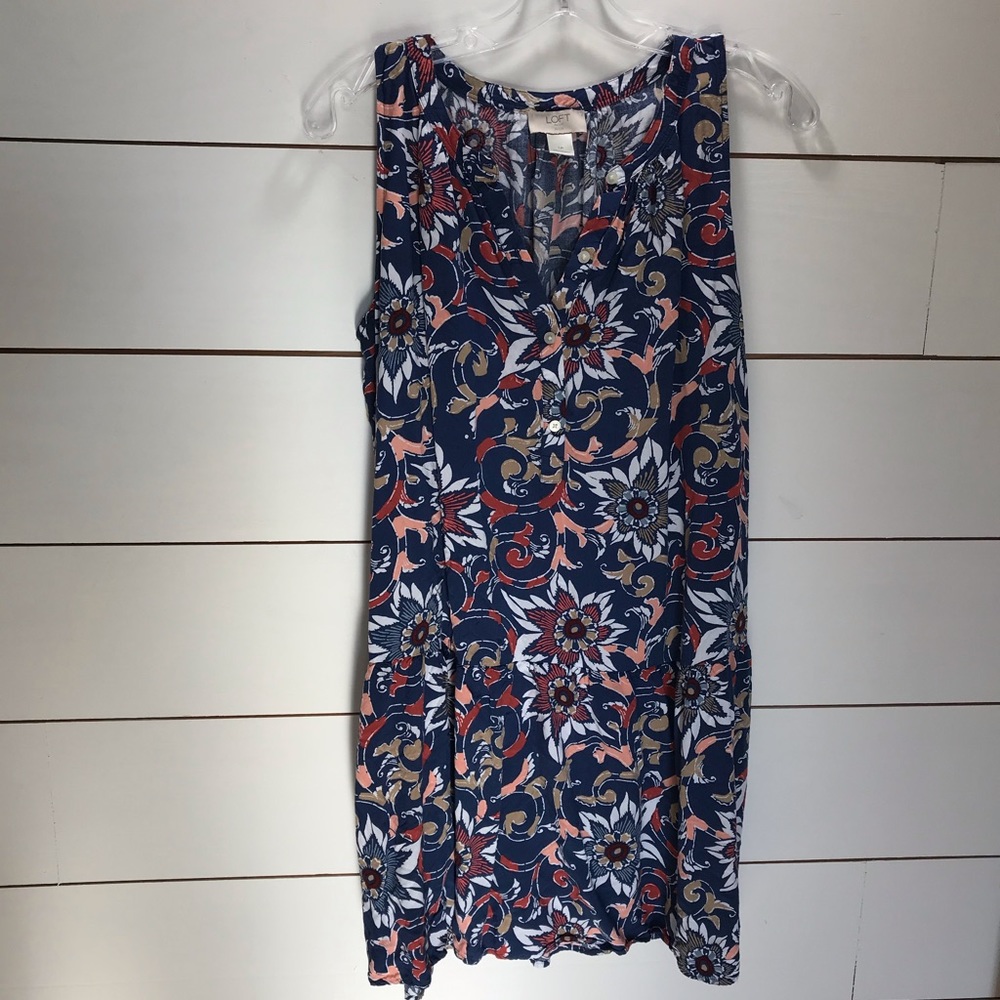 LOFT Outlet Peplum Sleeveless Tunic Large Petite